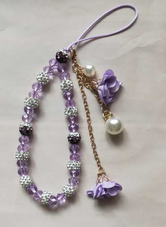 007 mobile phone chain purple shiny chain